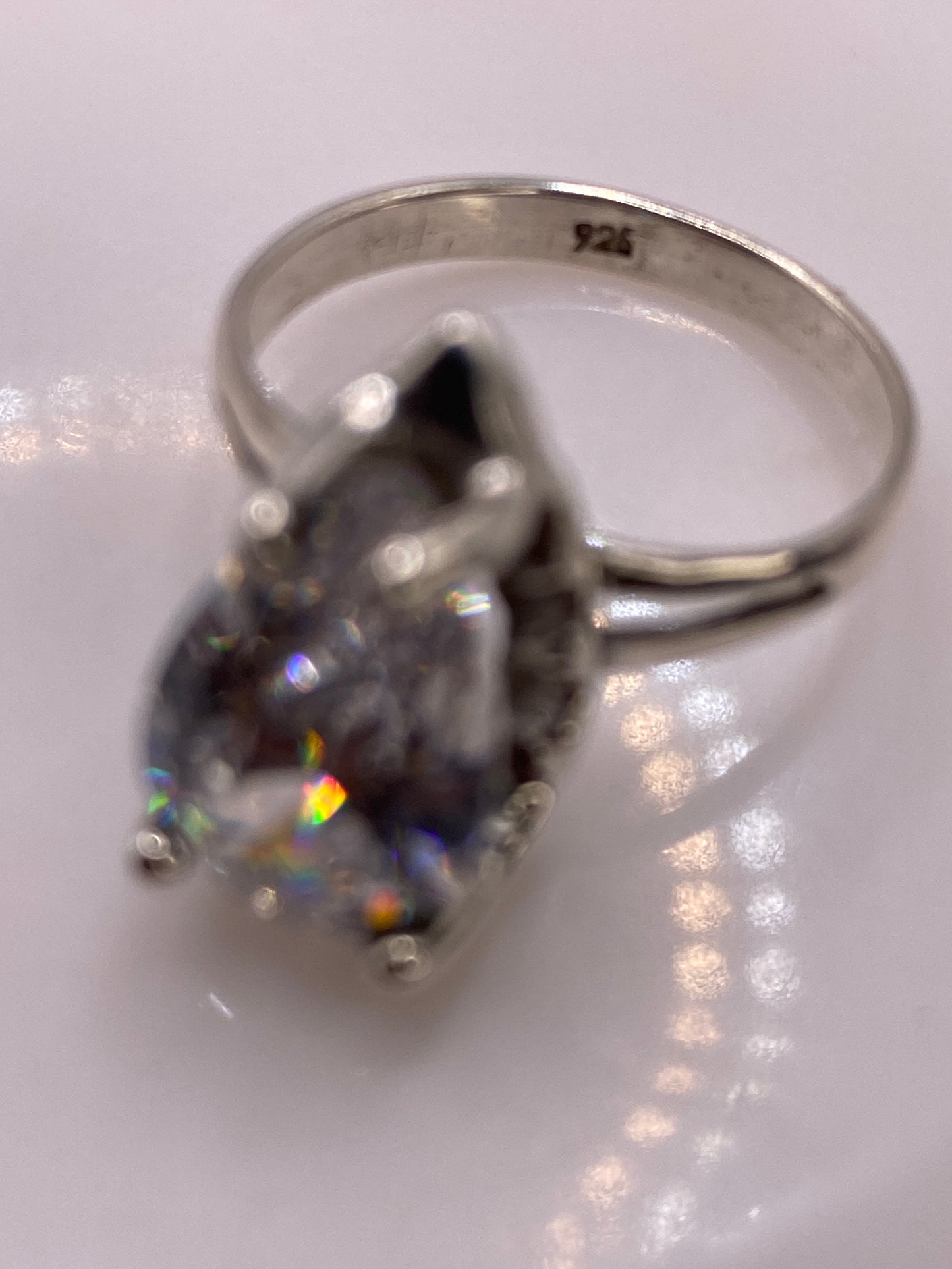 Anillo Solitario de Plata .925 con Circonia Blanca — Elegancia Taxco — foto 5