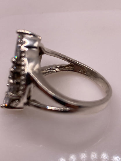 Anillo de Plata .925 Flor de Circonias Blancas — Coctel Marquesa