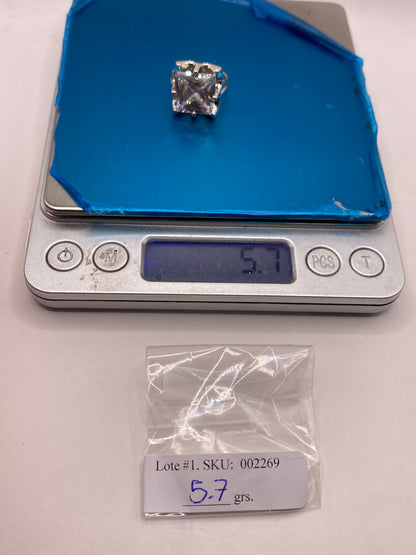 Anillo de Plata Solitario con Circonia Blanca — Coctel Brillante — foto 6