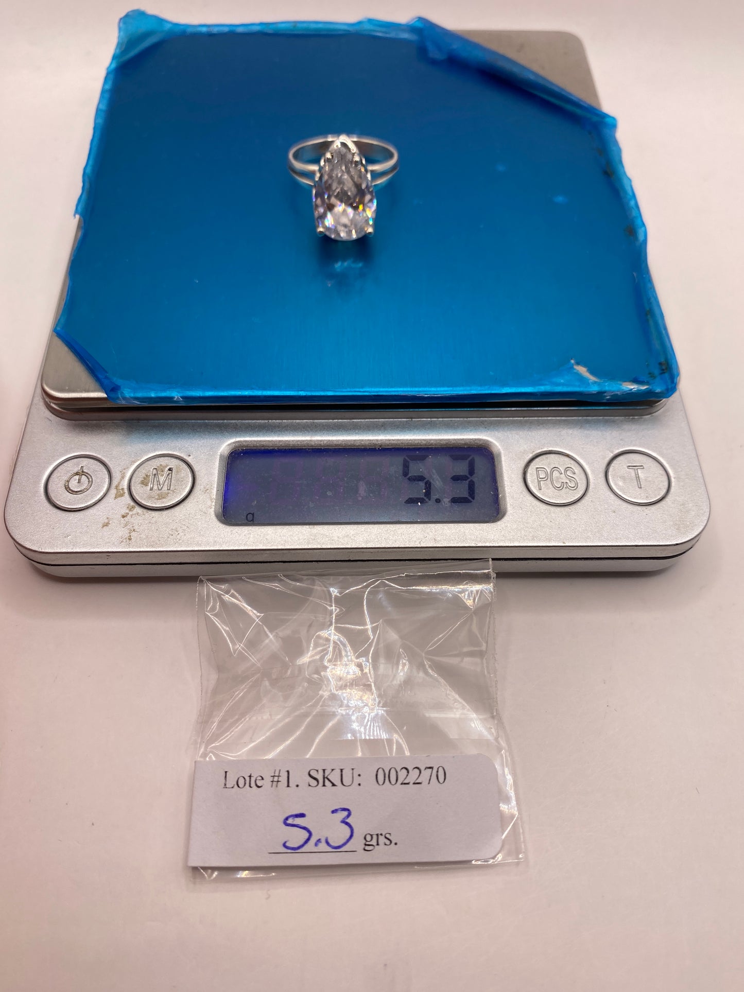 Anillo Solitario de Plata con Circonia Pera — Elegancia Atemporal — foto 6