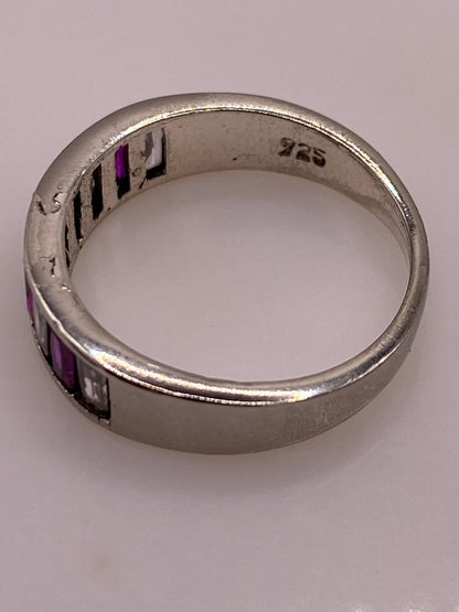 Anillo de Plata Minimalista con Circonia Púrpura — Talla 5 — foto 5