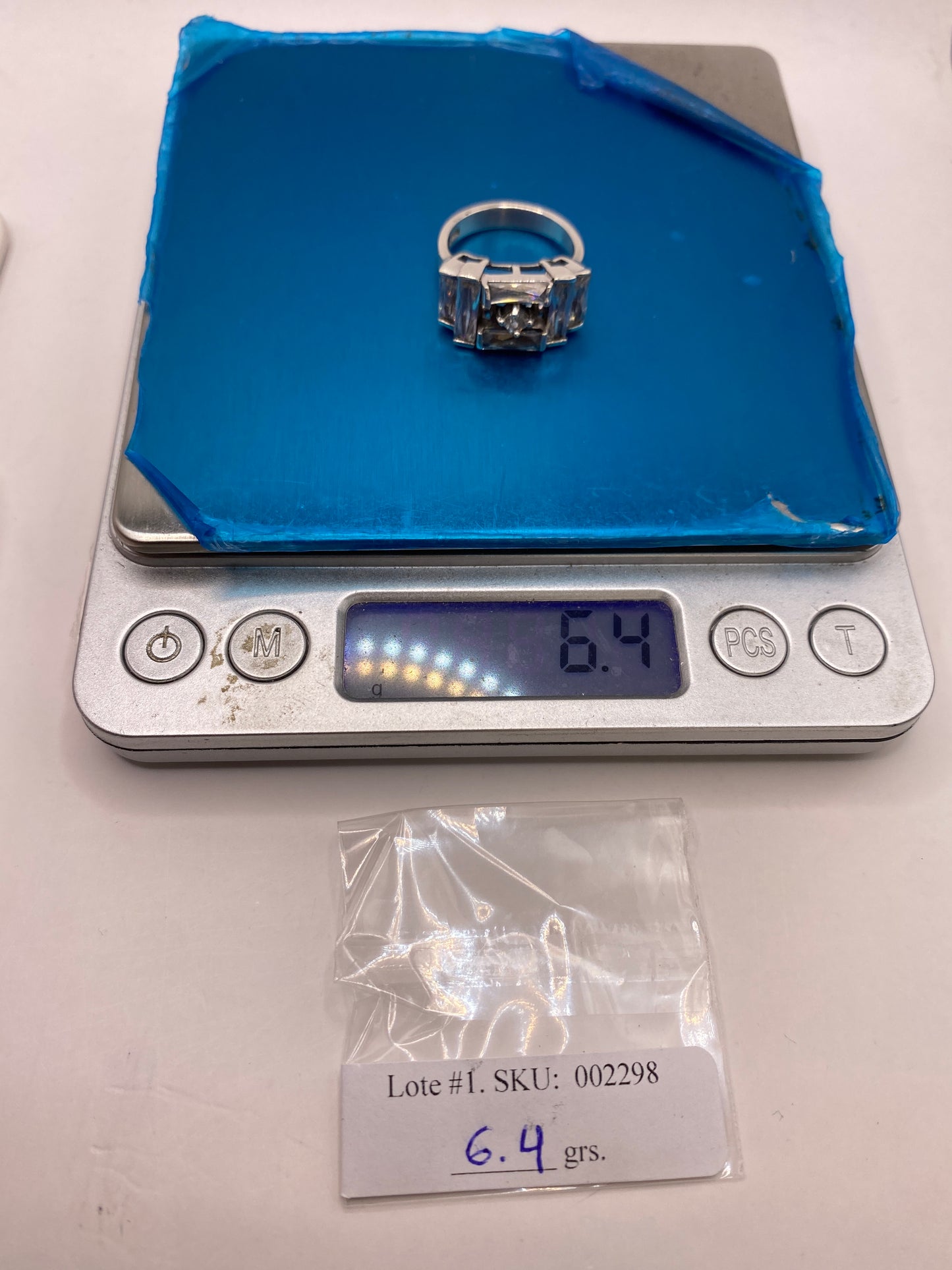 Anillo de Plata Solitario con Circonia — Coctel Arquitectónico — foto 6