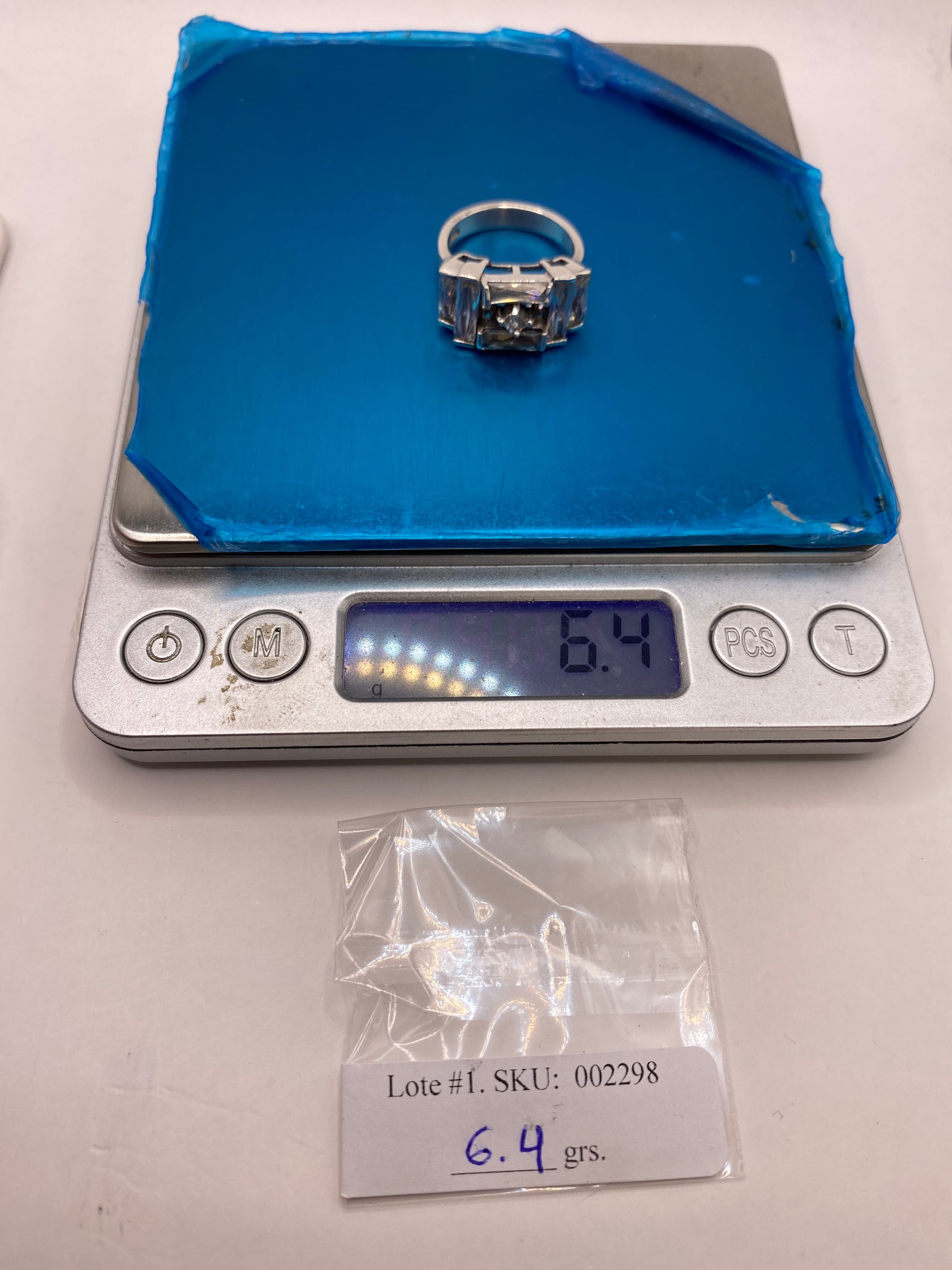 Anillo de Plata Solitario con Circonia — Coctel Arquitectónico — foto 6