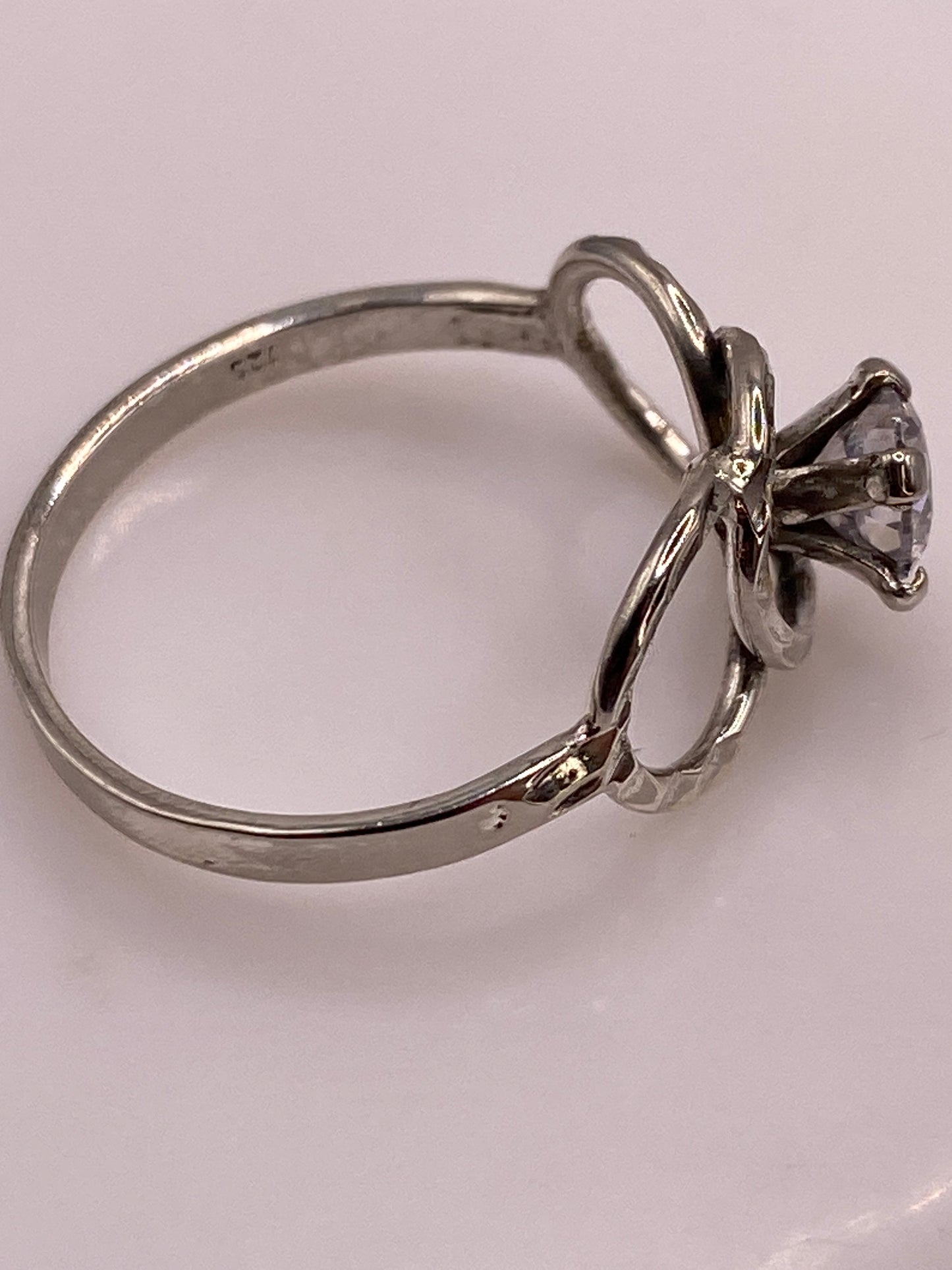Anillo de Plata Solitario con Circonia — Brillo Diamante — foto 5
