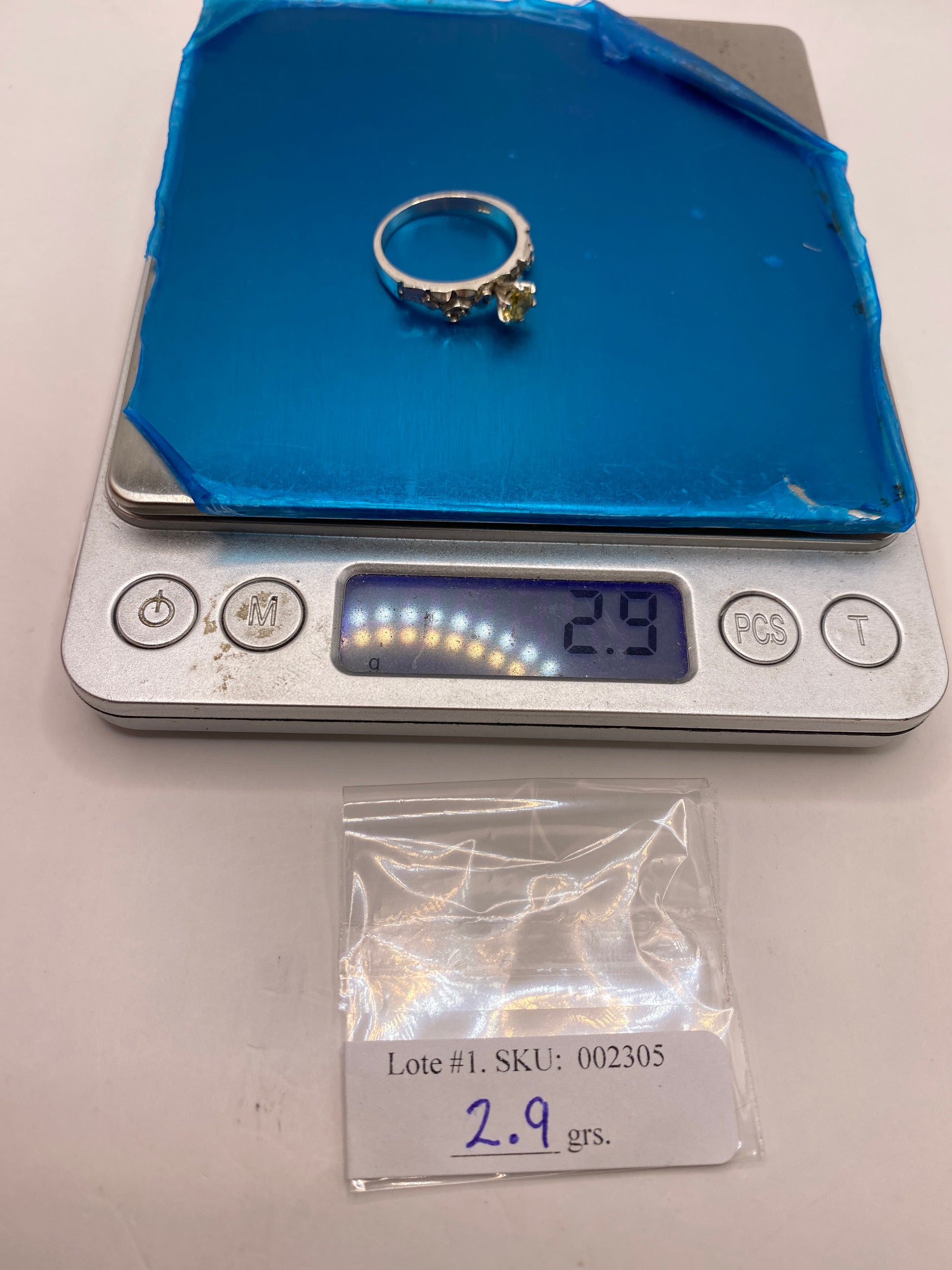 Anillo de Plata Solitario con Circonia Amarilla Limón — foto 6