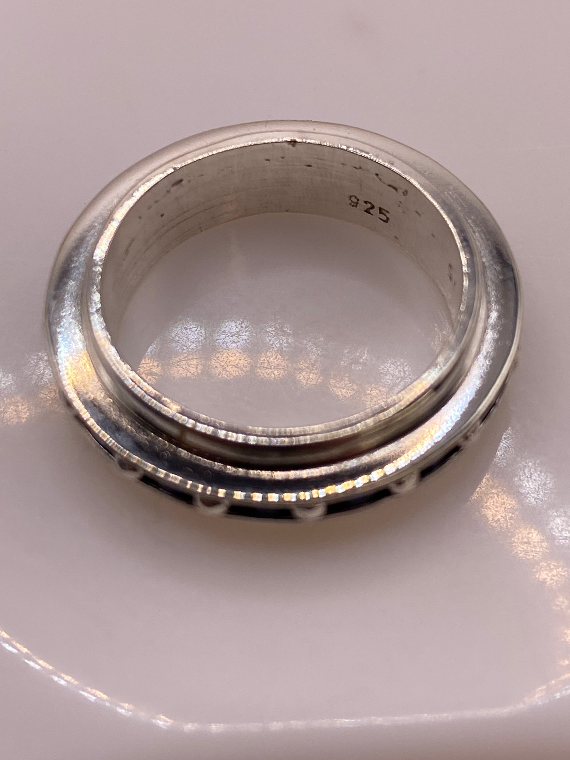 Anillo de Plata con Circonias Azules — Banda Clásica Taxco — foto 5