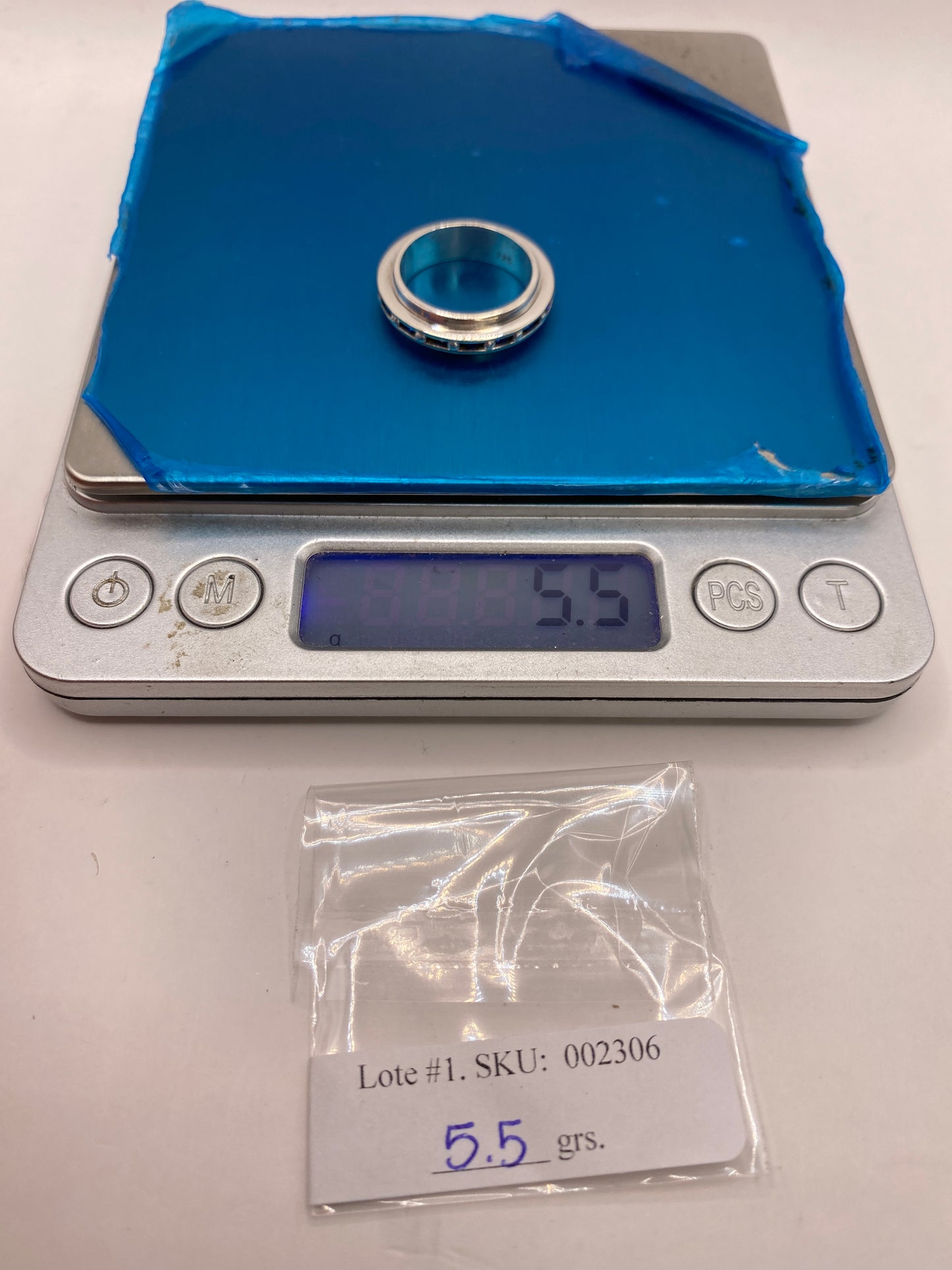 Anillo de Plata con Circonias Azules — Banda Clásica Taxco — foto 6