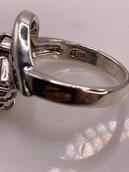 Anillo de Plata Coctel Negro con Circonias Blancas — foto 5