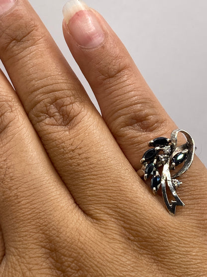 Anillo de Plata Vintage con Circonia Gris Humo — Talla 5 — foto 5