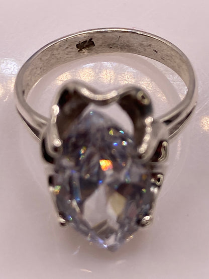 Anillo de Plata Solitario Marquesa con Circonia Blanca — foto 5