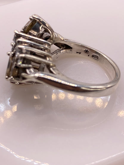 Anillo de Plata Racimo Vintage con Circonias Ahumadas — Coctel Taxco — foto 5