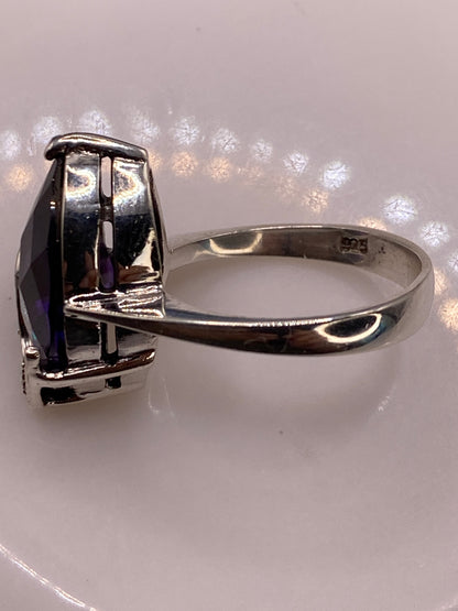 Anillo de Plata Vintage con Circonia Azul Profundo — foto 5