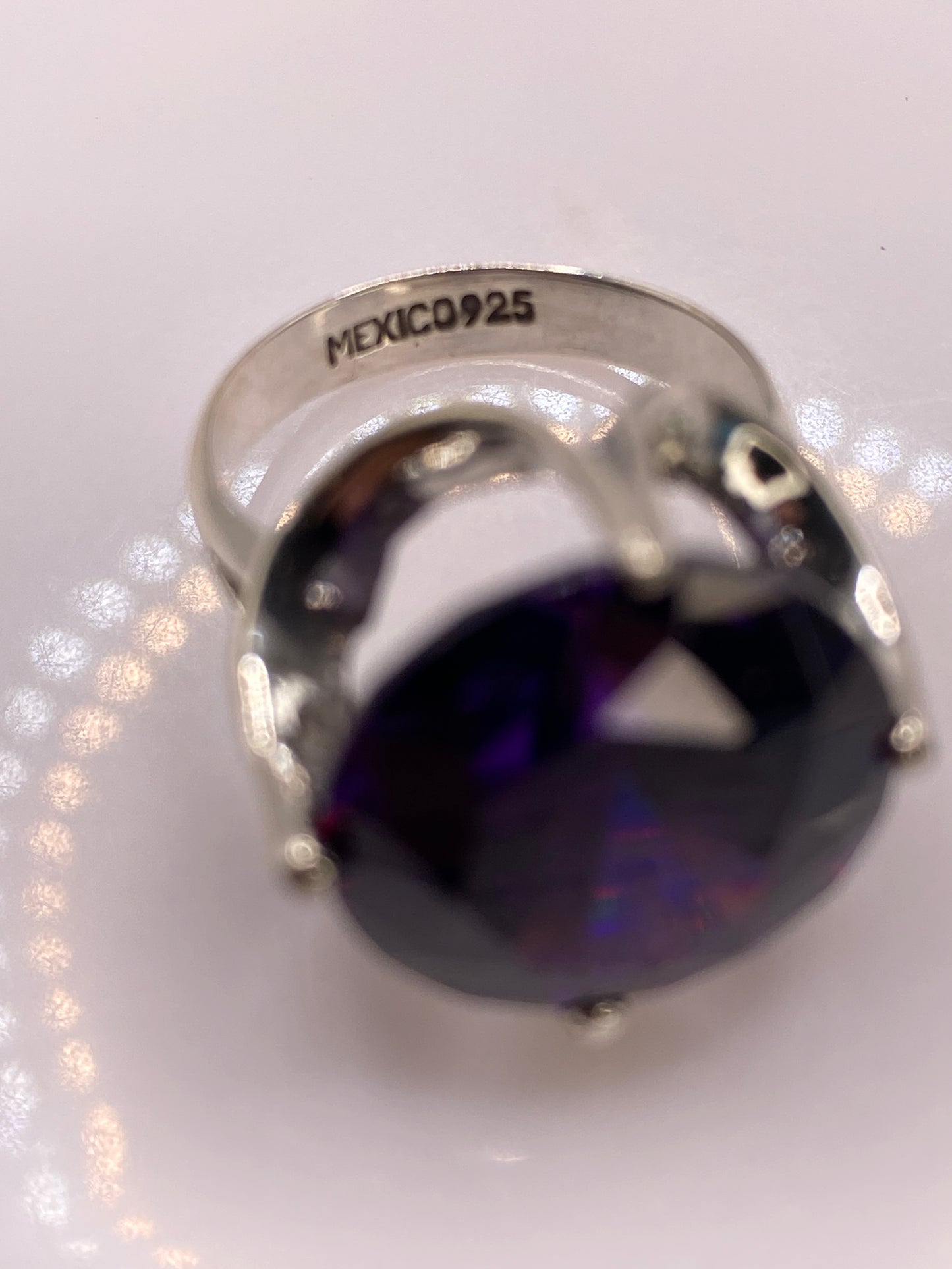 Anillo Solitario de Plata .925 con Circonia Azul Profundo — Cocktail — foto 5
