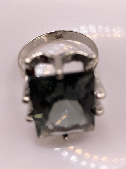 Anillo de Plata Solitario con Circonia Ahumada — Coctel Elegante — foto 5
