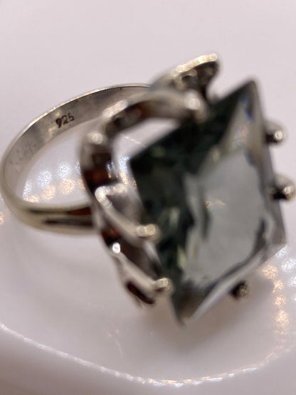Anillo de Plata Solitario Circonia Gris Ahumado — Coctel Taxco — foto 5