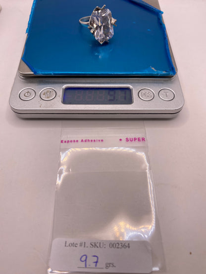 Anillo de Plata Solitario con Circonia Blanca — Ajustable — foto 6