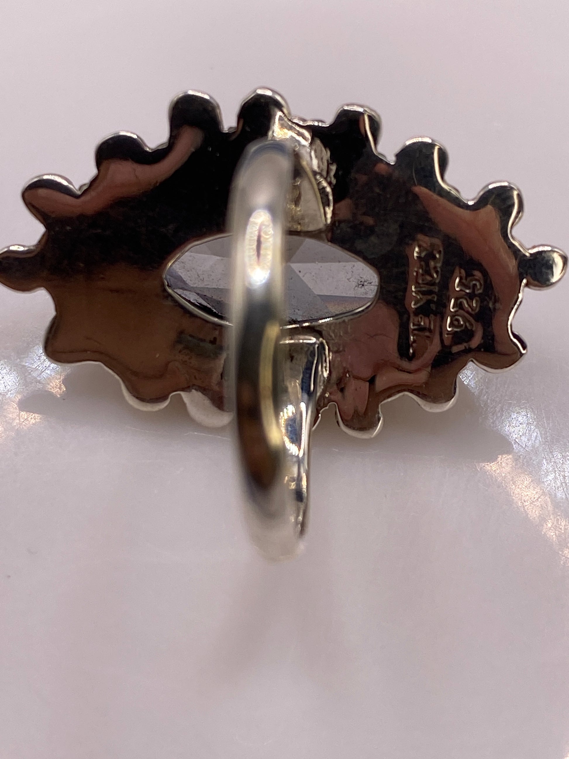 Anillo de Plata Ornamental con Circonia Cristalina — Vintage Statement — foto 5