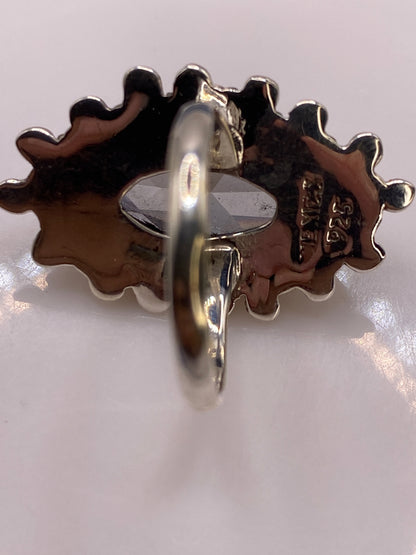 Anillo de Plata Ornamental con Circonia Cristalina — Vintage Statement — foto 5