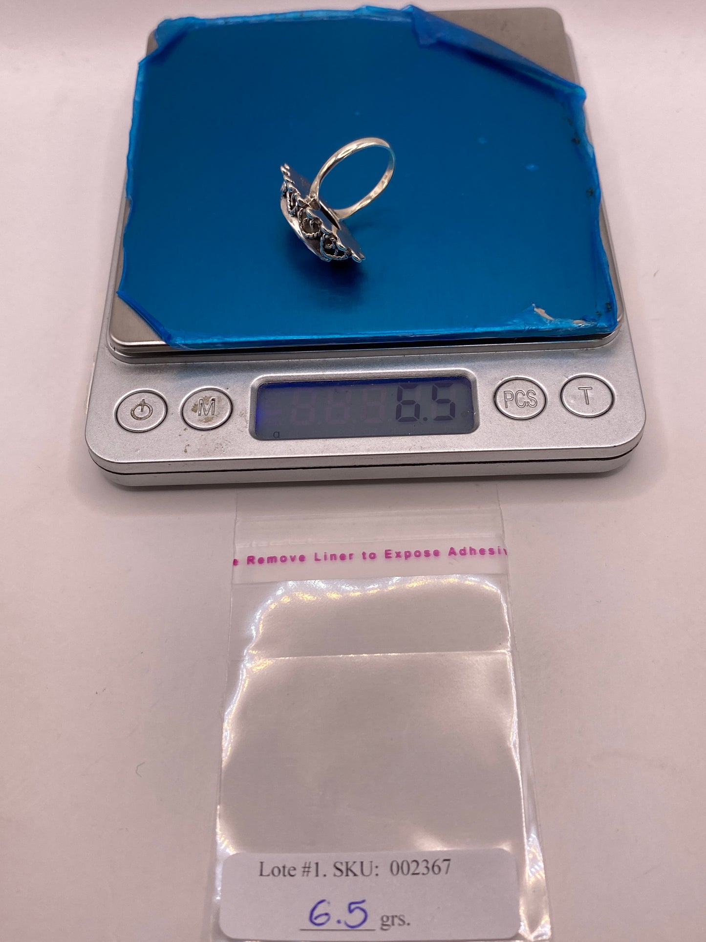 Anillo de Plata Ornamental con Circonia Cristalina — Vintage Statement — foto 6