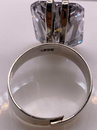 Anillo de Plata Solitario con Circonia Cristalina — Ajustable — foto 5
