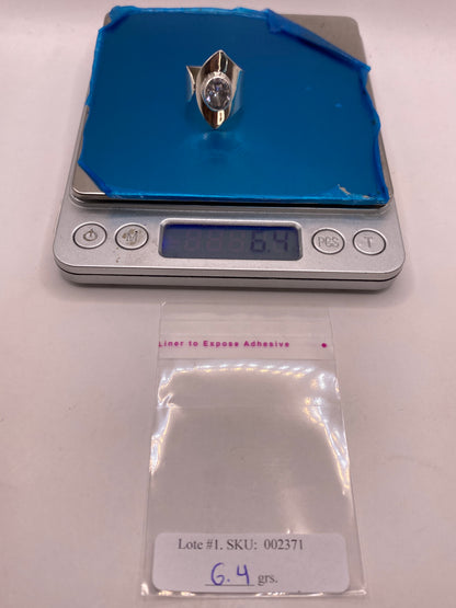 Anillo de Plata Solitario Circonia Cristalina — Ajustable Hecho en Taxco — foto 6