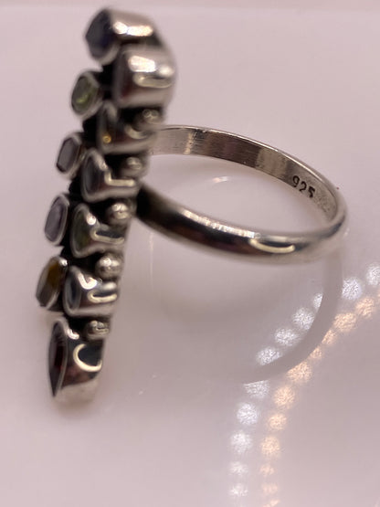 Anillo de Plata Multicolor con Circonias — Diseño Moderno — foto 6