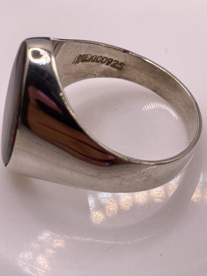 Anillo de Plata Ópalo de Fuego Multicolor — Solitario Taxco — foto 5