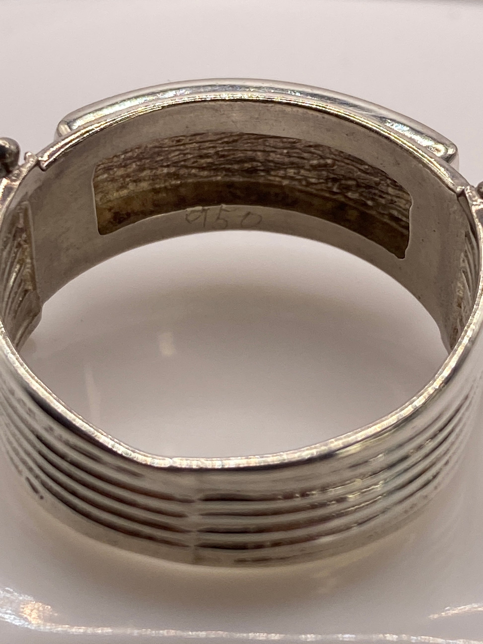 Anillo de Plata .950 con Ópalo de Fuego Multicolor — Solitario Unisex — foto 5