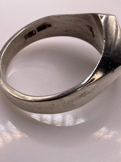 Anillo de Plata .950 con Ópalo de Fuego Verde Limón — Solitario Masivo — foto 5