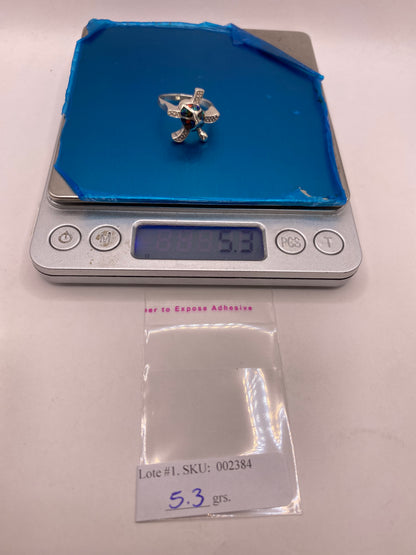 Anillo Solitario de Plata .950 con Ópalo de Fuego Multicolor — foto 6