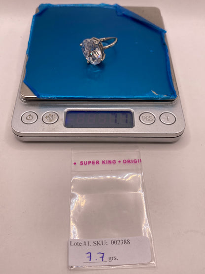 Anillo de Plata Solitario con Circonia Cristalina — Ajustable — foto 6