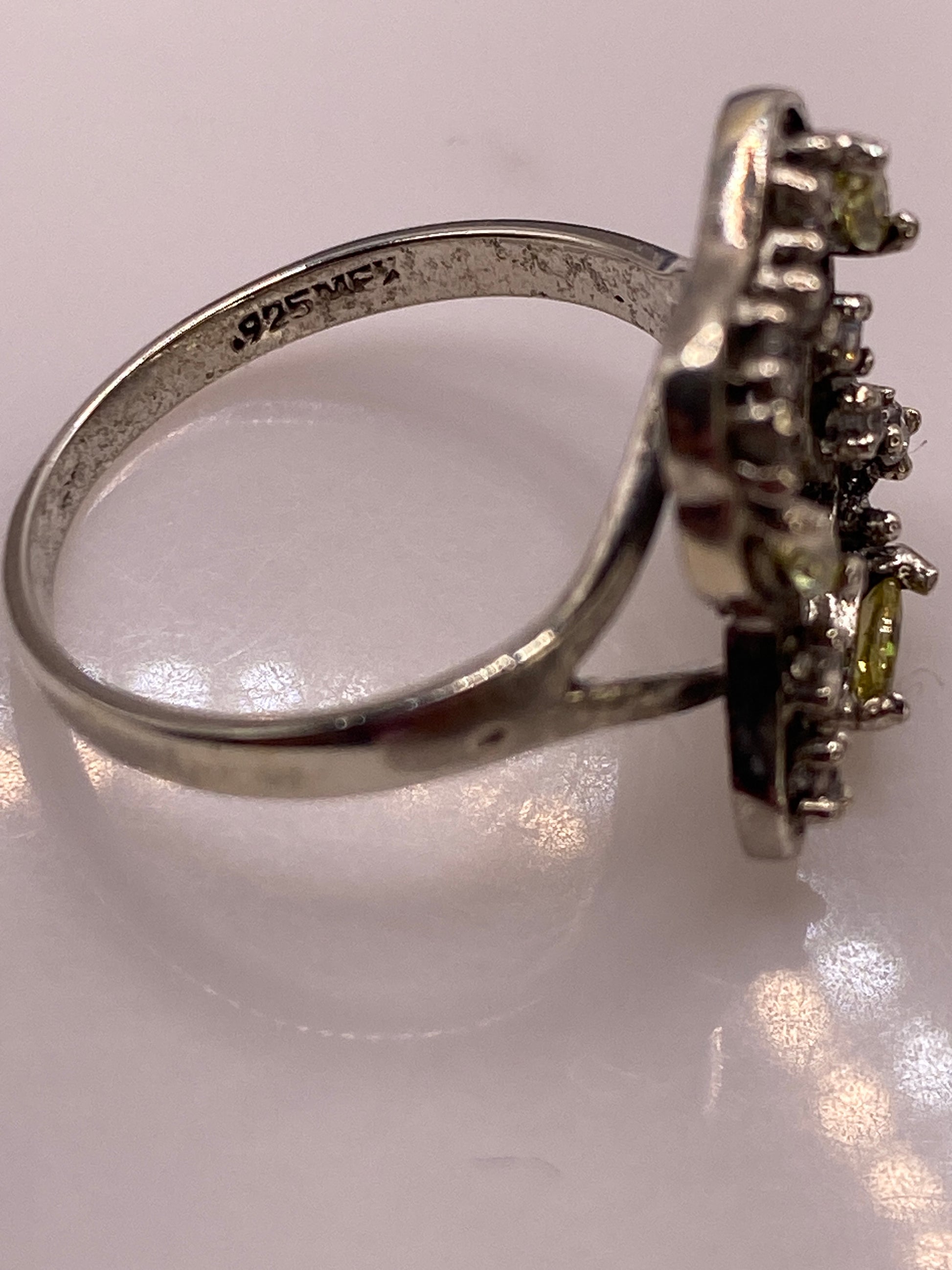 Anillo de Plata Solitario con Circonia Amarilla — Diseño Elegante — foto 5