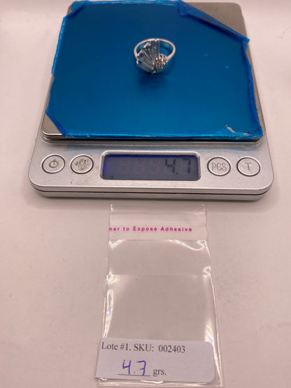 Anillo de Plata Solitario Circonia Azul Cielo — Elegancia Pura — foto 6