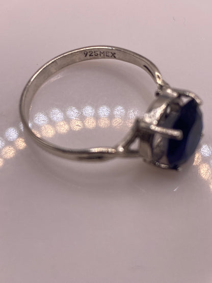 Anillo Solitario de Plata con Circonia Azul — Elegancia Pura — foto 5