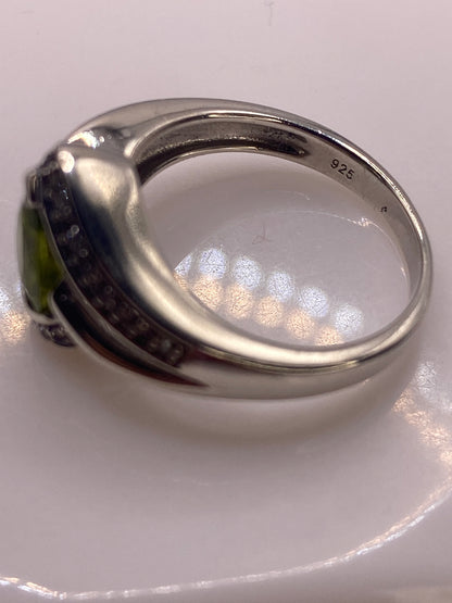 Anillo de Plata Solitario con Circonia Verde Limón — foto 5