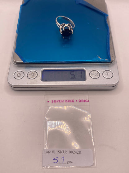 Anillo de Plata Solitario con Circonia Negra — Diseño Clásico — foto 6