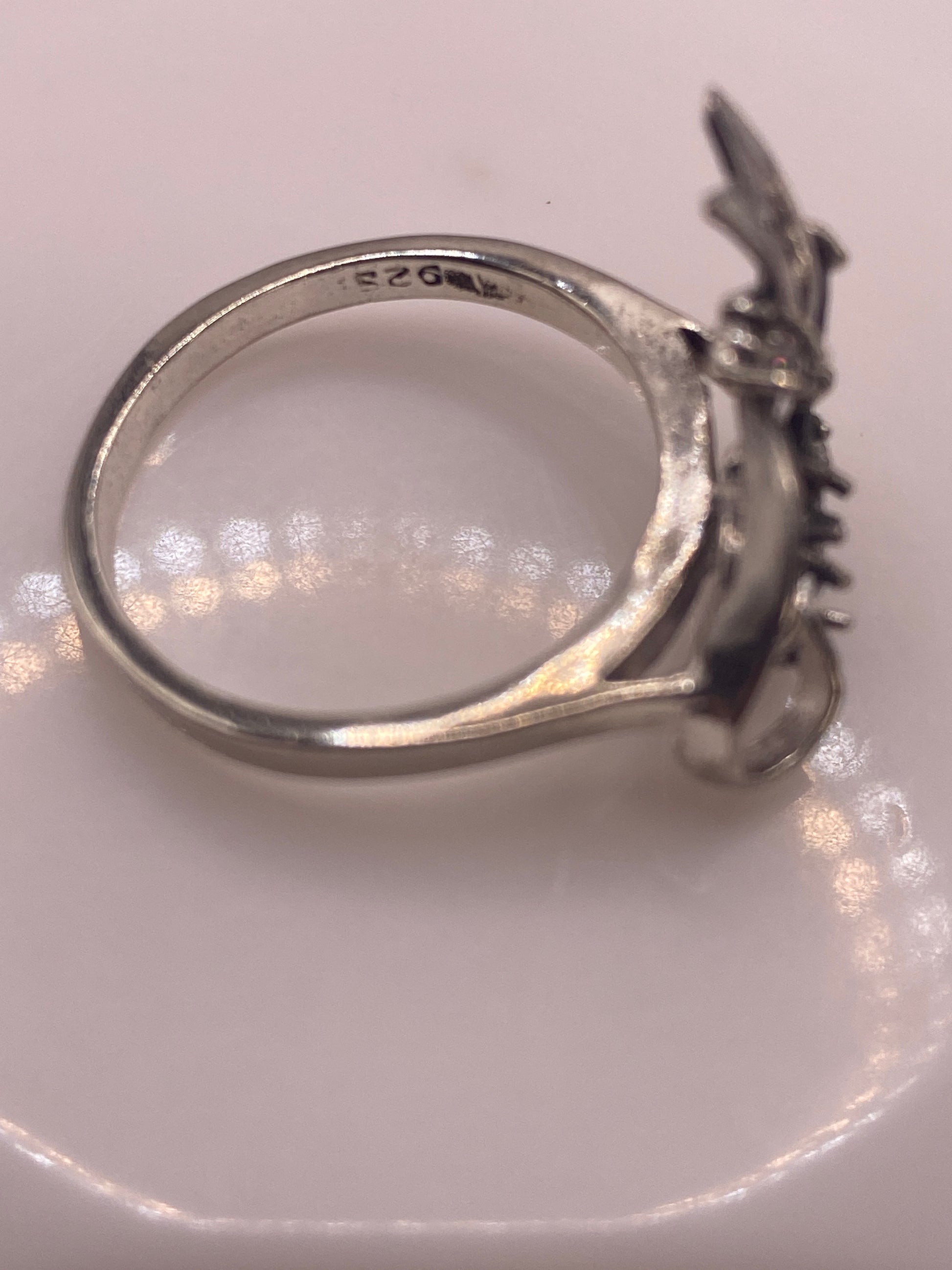 Anillo de Plata con Circonia Negra — Solitario Elegante — foto 5