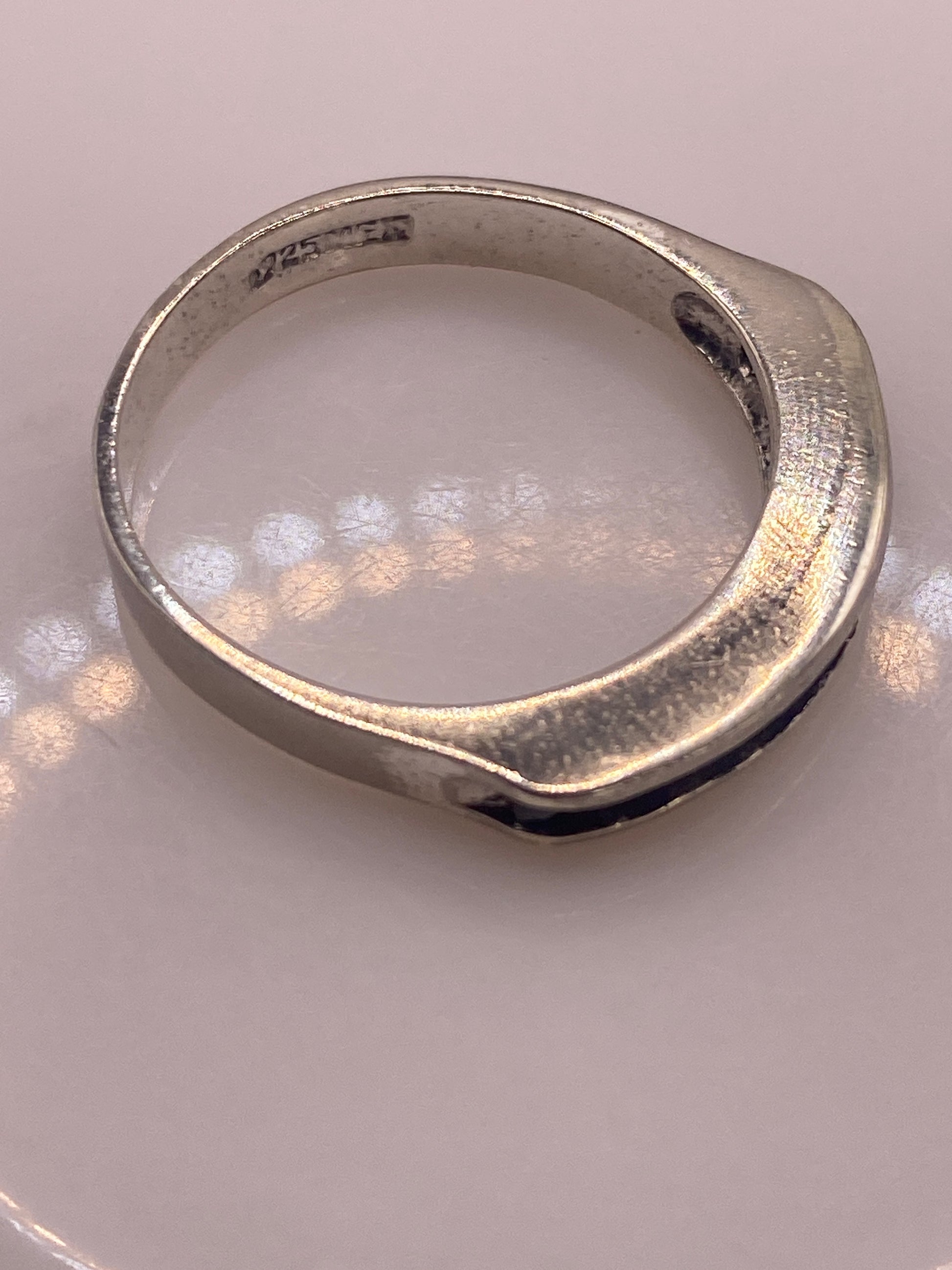 Anillo de Plata con Circonia Negra — Banda Elegante Taxco — foto 5