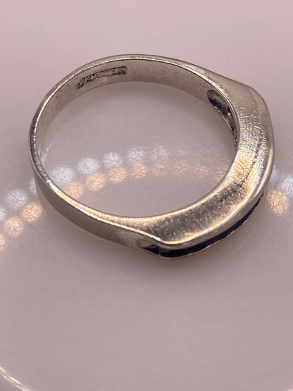 Anillo de Plata con Circonia Negra — Banda Elegante Taxco — foto 5