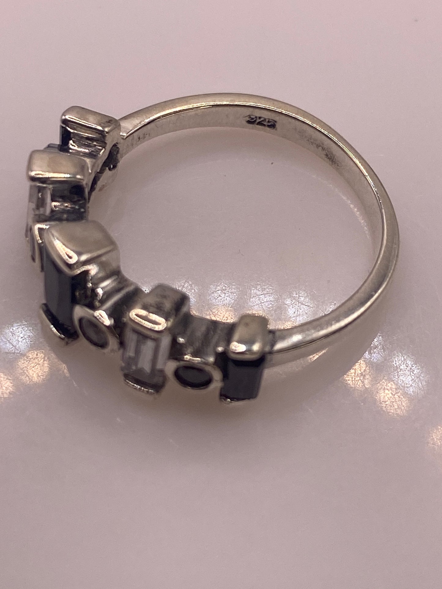Anillo de Plata Racimo Multicolor con Circonias — Coctel Unisex — foto 5