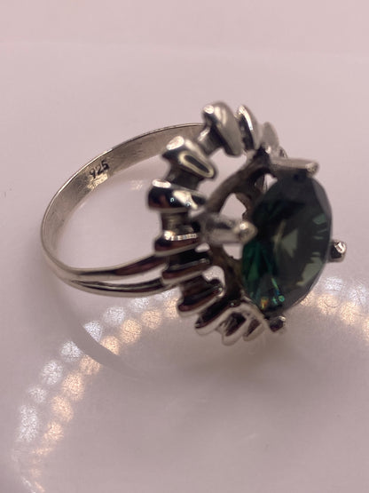 Anillo de Plata con Circonia Verde — Solitario Elegante Taxco — foto 5