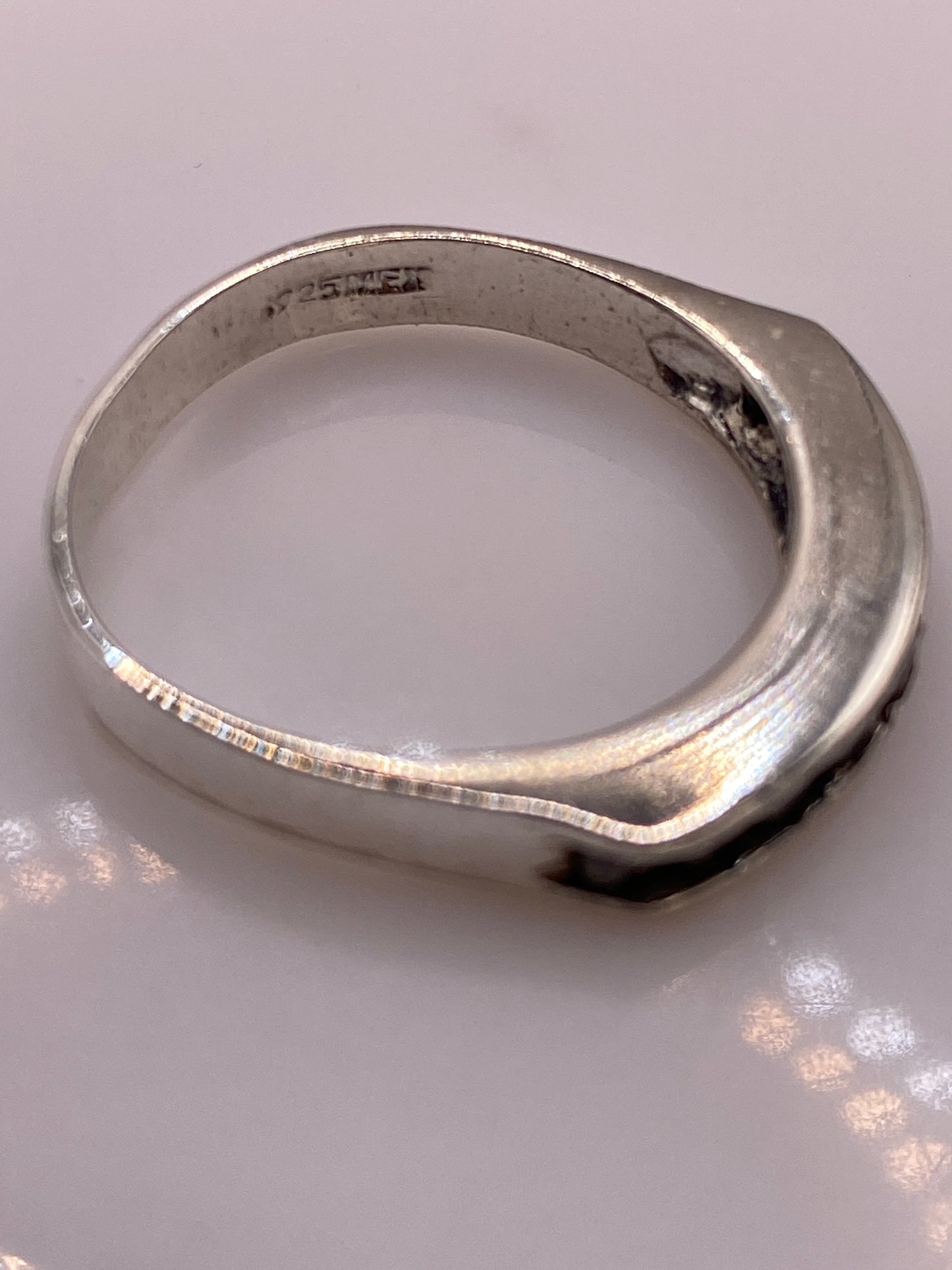 Anillo de Plata Banda Circonia Blanca — Solitario Elegante — foto 5