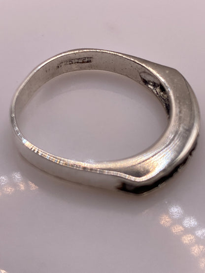 Anillo de Plata Banda Circonia Blanca — Solitario Elegante — foto 5