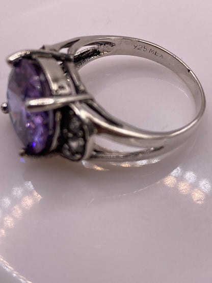 Anillo de Plata con Circonia Morada — Solitario Elegante .925 — foto 5