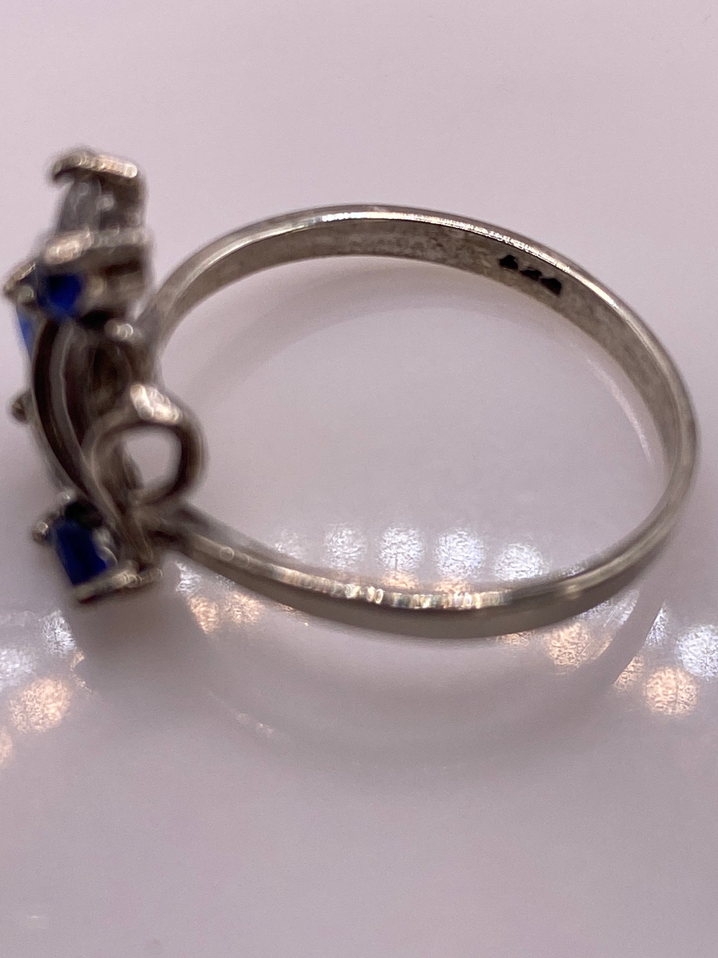 Anillo de Plata con Circonia Azul — Diseño Delicado Solitario — foto 5