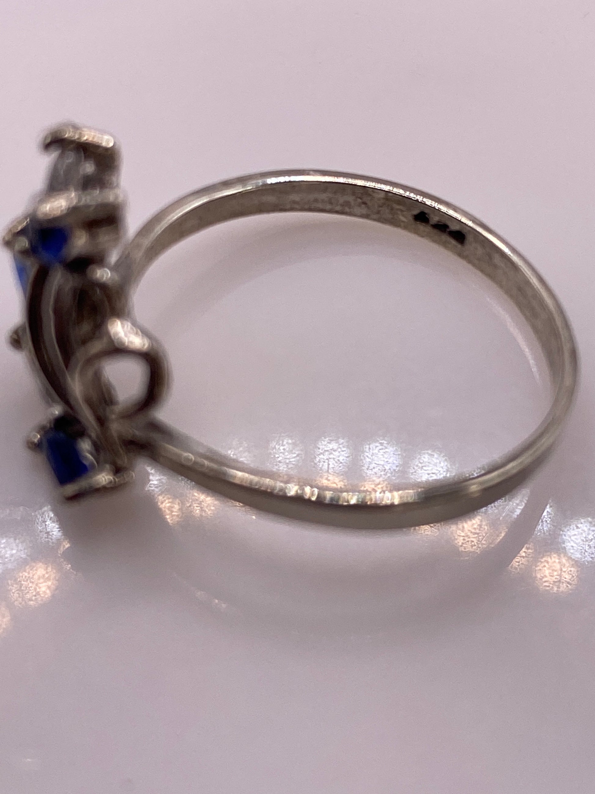 Anillo de Plata con Circonia Azul — Diseño Delicado Solitario — foto 5