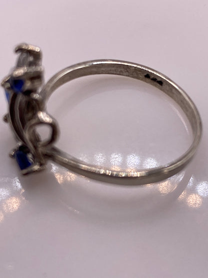 Anillo de Plata con Circonia Azul — Diseño Delicado Solitario — foto 5