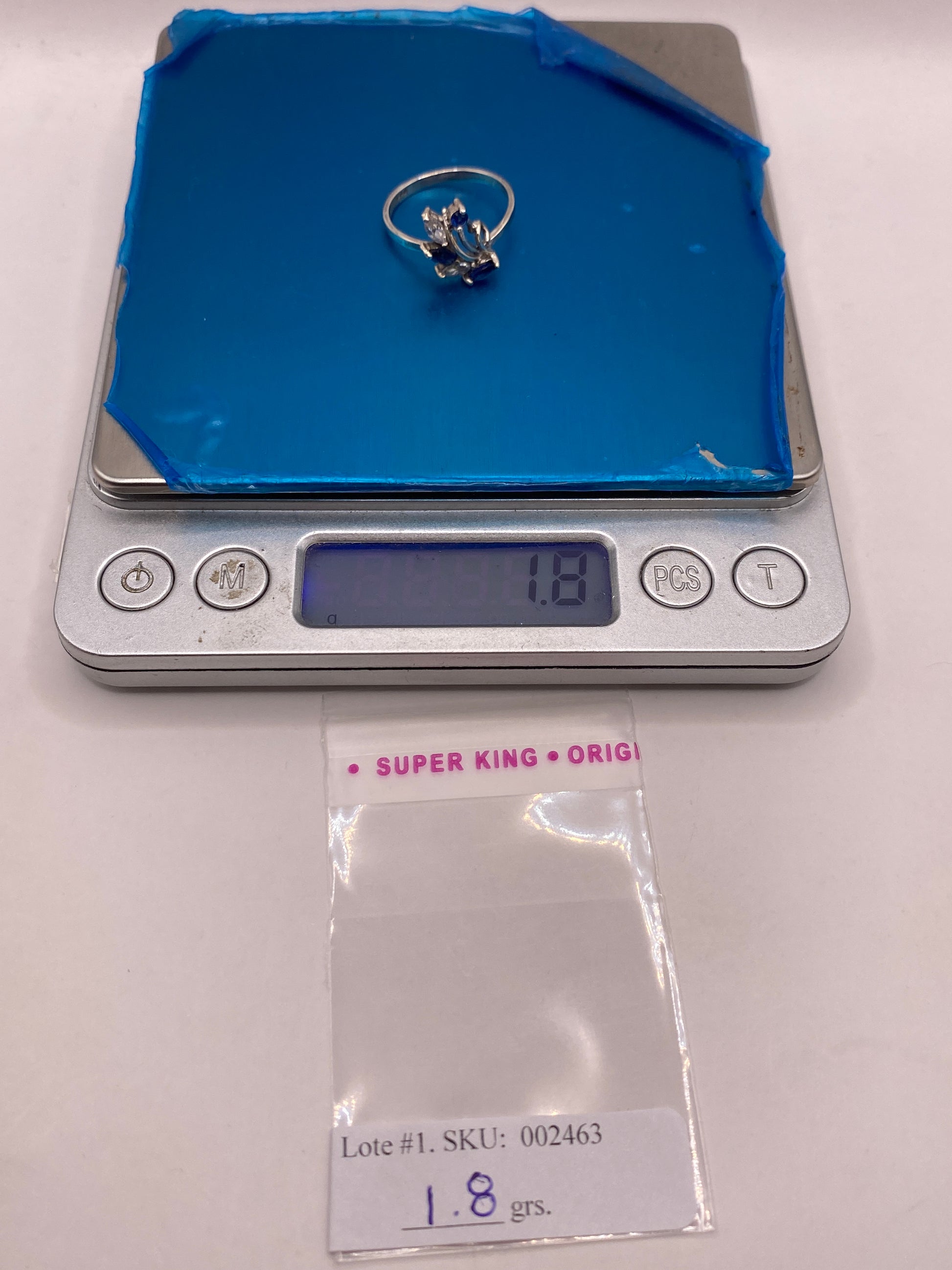 Anillo de Plata con Circonia Azul — Diseño Delicado Solitario — foto 6
