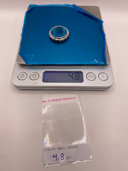 Anillo de Plata Solitario Minimalista con Circonia — Banda Pulida — foto 5