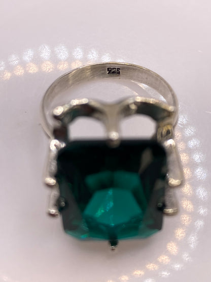 Anillo de Plata Circonia Verde Solitario — Cocktail Elegante — foto 5